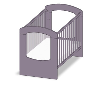 LIT ECO HUBLOT 120x60 SANS ROULETTES