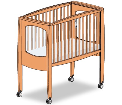 LIT HAUT 120x60 TETE HUBLOT