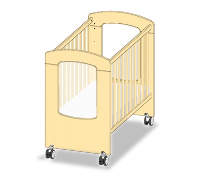 LIT ECO HUBLOT 100x50 AVEC ROULETTES