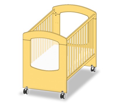 LIT ECO HUBLOT 120x60 AVEC ROULETTES