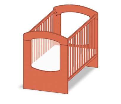 LIT ECO HUBLOT 120x60 SANS ROULETTES