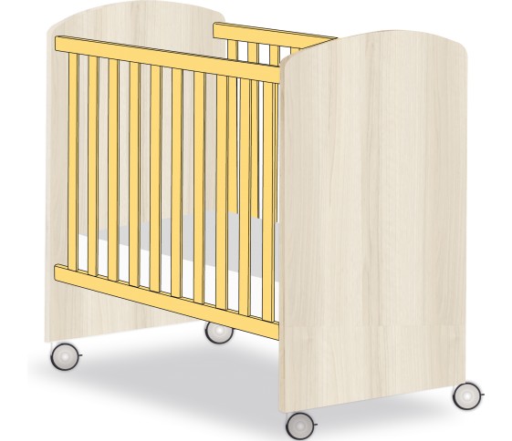 LIT ECONOMIQUE 100x50 AVEC ROULETTES