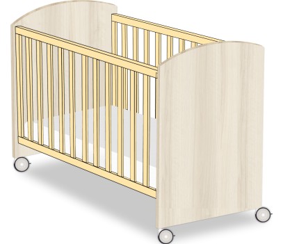 LIT ECONOMIQUE 120x60 AVEC ROULETTES