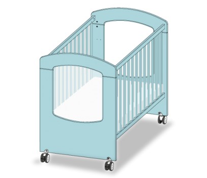 LIT ECO HUBLOT 120x60 AVEC ROULETTES