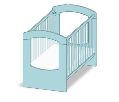 LIT ECO HUBLOT 120x60 SANS ROULETTES