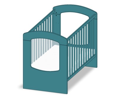 LIT ECO HUBLOT 120x60 SANS ROULETTES