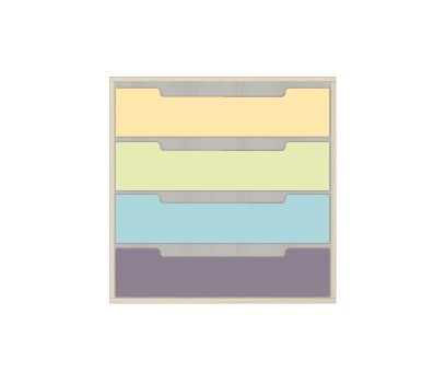 COMMODE 4 TIROIRS ANTI-PINCEMENT