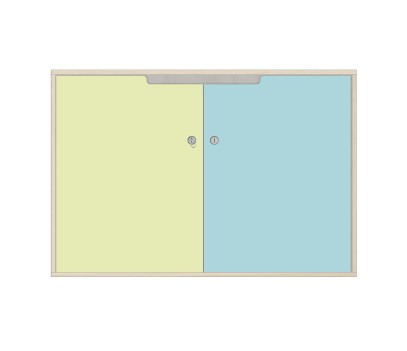 COMMODE LARGE 2 PORTES AVEC SERRURES