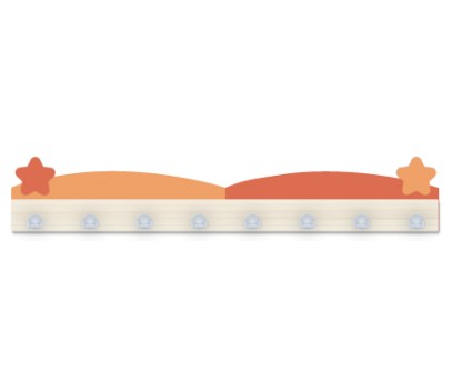 BANDEAU 8 PATERES AVEC FRONTONS