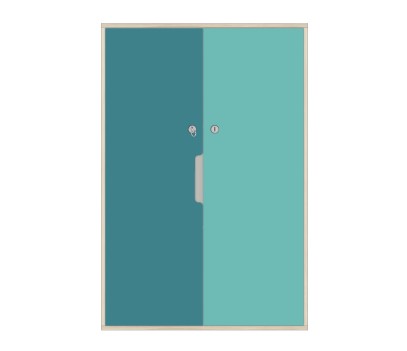 COMMODE HAUTE 2 PORTES AVEC SERRURES