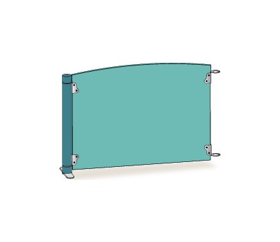 CLOISONNETTE PLEINE L100CM BLEU CARAIBE