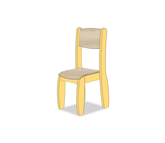 CHAISE ASSISE 35CM JAUNE