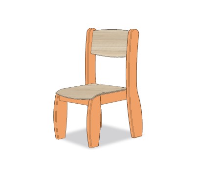 CHAISE ASSISE 18CM ORANGE MOYEN