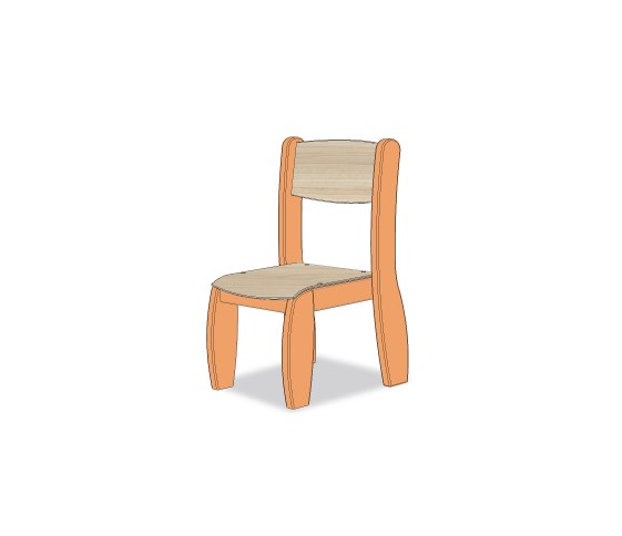 CHAISE ASSISE 18CM ORANGE MOYEN