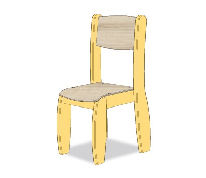 CHAISE ASSISE 26CM JAUNE