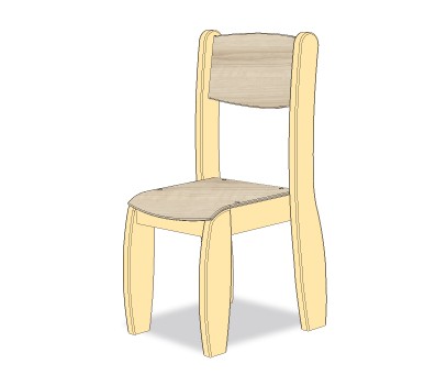 CHAISE ASSISE 26CM ABRICOT CLAIR