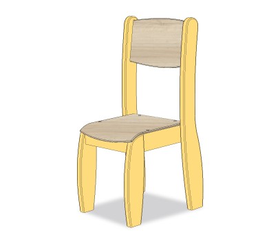 CHAISE ASSISE 31CM JAUNE