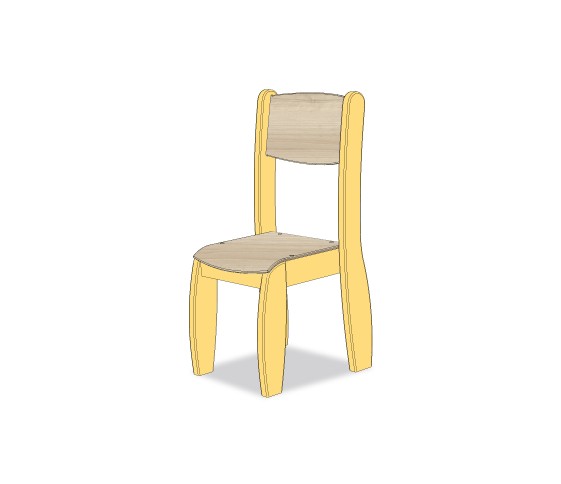 CHAISE ASSISE 31CM JAUNE