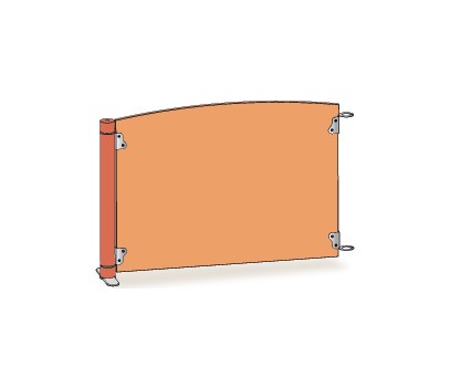 CLOISONNETTE PLEINE L100CM ORANGE MOYEN