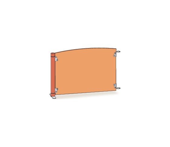 CLOISONNETTE PLEINE L100CM ORANGE MOYEN