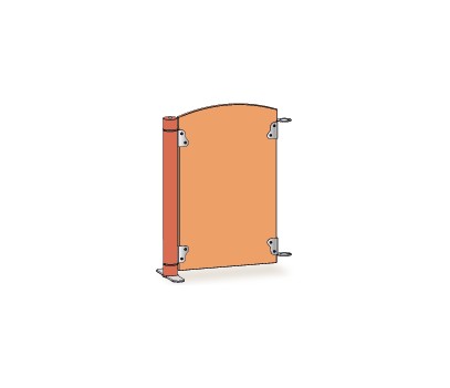 CLOISONNETTE PLEINE L50CM ORANGE MOYEN