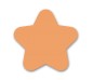 OPTION GRANDE APPLIQUE ETOILE ORANGE MOYEN