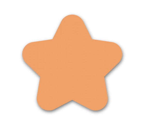 OPTION GRANDE APPLIQUE ETOILE ORANGE MOYEN