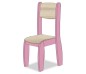 CHAISE ASSISE 45CM ROSE POUDRE