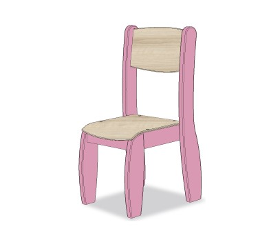 CHAISE ASSISE 21CM ROSE POUDRE