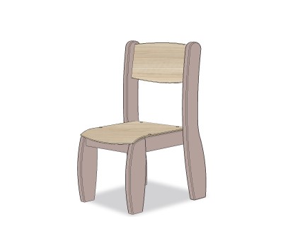 CHAISE ASSISE 18CM TAUPE NATUREL