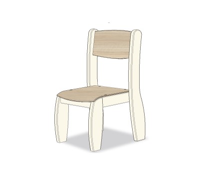 CHAISE ASSISE 18CM BLANC CREME