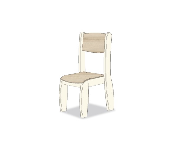 CHAISE ASSISE 21CM BLANC CREME