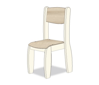CHAISE ASSISE 26CM BLANC CREME