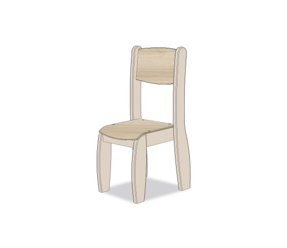 CHAISE ASSISE 31CM GRIS NOISETTE