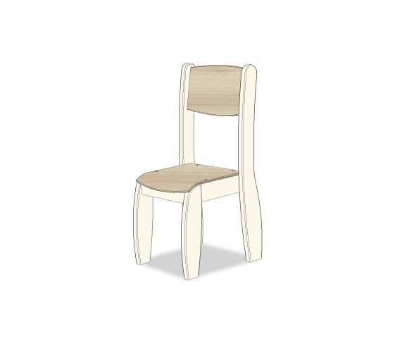 CHAISE ASSISE 31CM BLANC CREME
