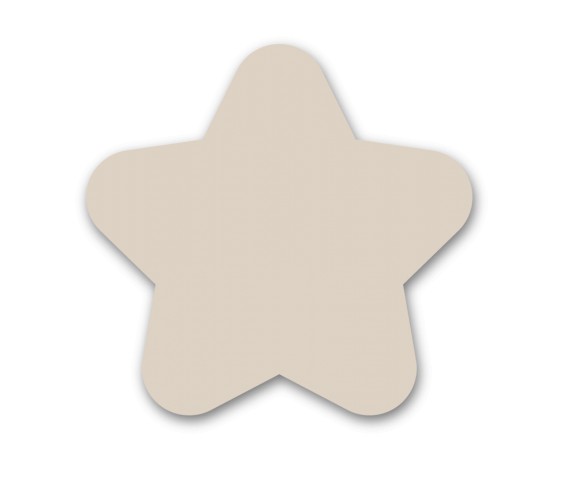 OPTION GRANDE APPLIQUE ETOILE GRIS NOISETTE