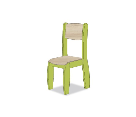 CHAISE ASSISE 35CM VERT ALLIGATOR