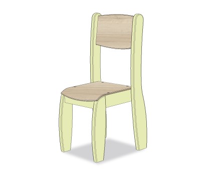 CHAISE ASSISE 35CM VERT BAMBOU