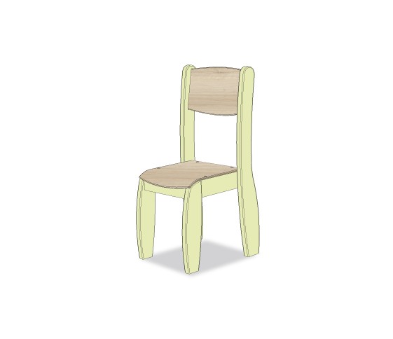 CHAISE ASSISE 35CM VERT BAMBOU