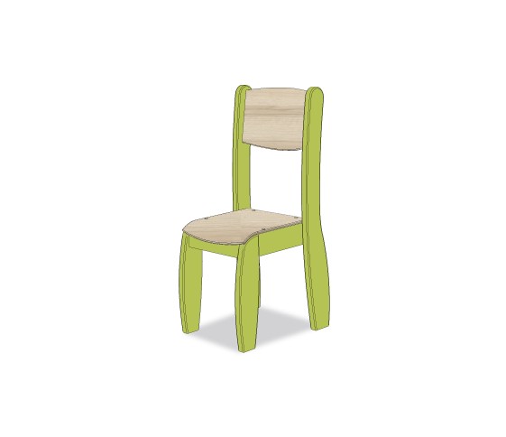 CHAISE ASSISE 45CM VERT ALLIGATOR