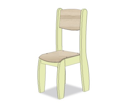 CHAISE ASSISE 45CM VERT BAMBOU