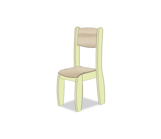 CHAISE ASSISE 45CM VERT BAMBOU