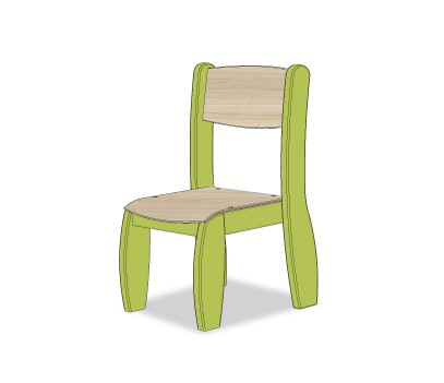 CHAISE ASSISE 18CM VERT ALLIGATOR