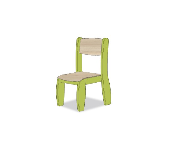CHAISE ASSISE 18CM VERT ALLIGATOR