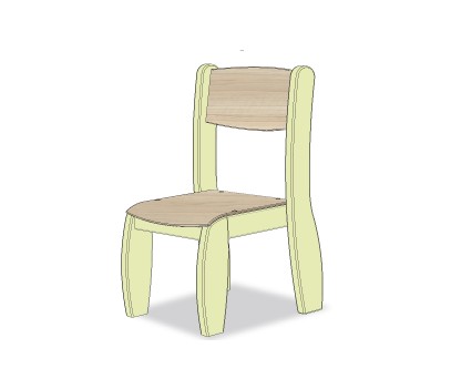 CHAISE ASSISE 18CM VERT BAMBOU
