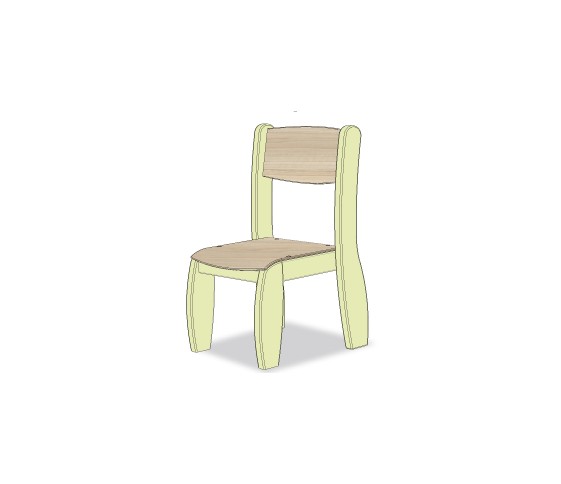 CHAISE ASSISE 18CM VERT BAMBOU