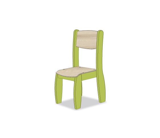 CHAISE ASSISE 21CM VERT ALLIGATOR