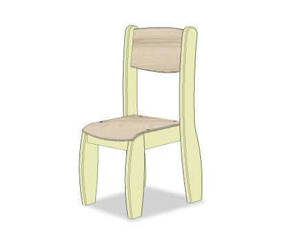 CHAISE ASSISE 21CM VERT BAMBOU