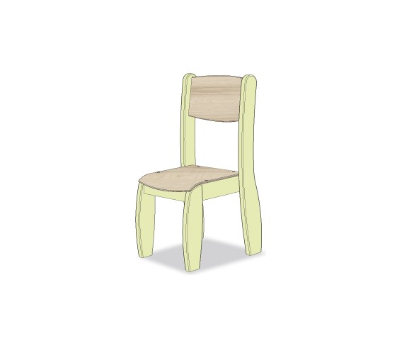 CHAISE ASSISE 21CM VERT BAMBOU