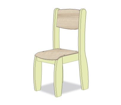 CHAISE ASSISE 26CM VERT BAMBOU